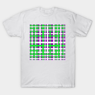 Interlocking Stripes Black Green Purple T-Shirt